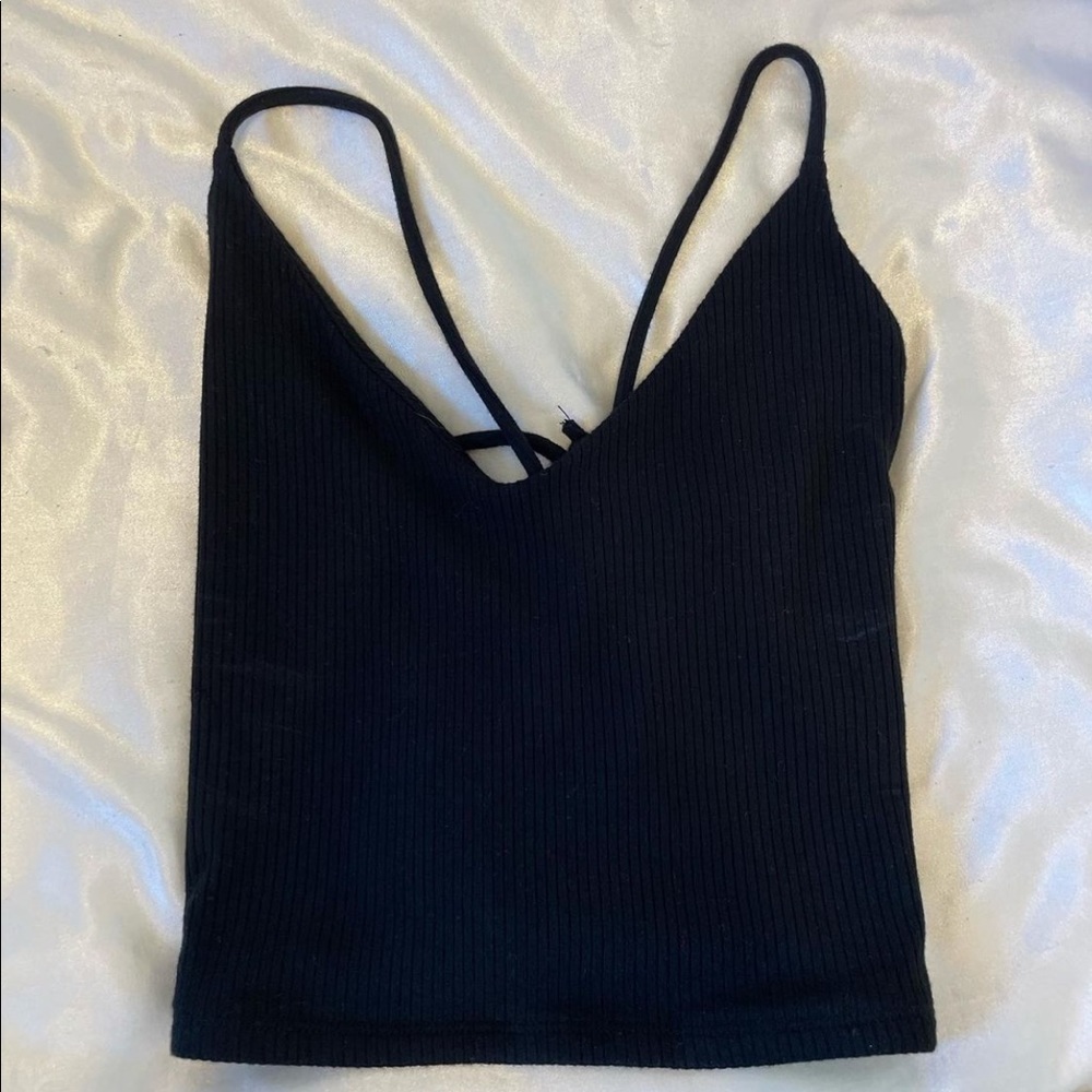 black tank top with open back